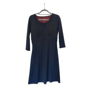 Isis for Women Classic LBD 3/4 Sleeve Stretchy Knee Length Black Dress, Small